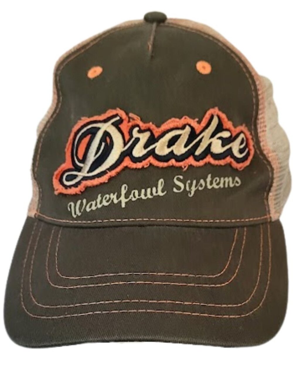 DRAKE WATERFOWL SYSTEMS Brown & Orange Frayed Mesh Trucker Hat - Men's OS